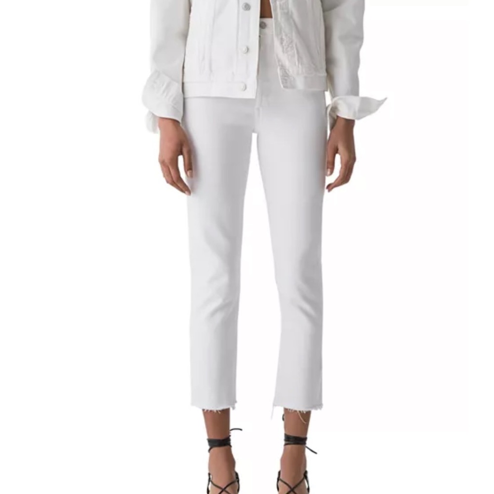 AGOLDE Riley High Rise Straight Jeans in Blurred